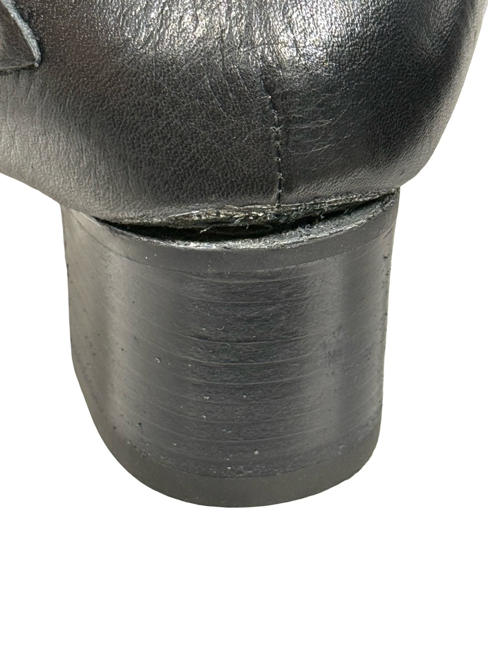 Harley Davidson Womens 8 Serita Black Leather Moto Harness Boots Biker Side Zip - Picture 15 of 15